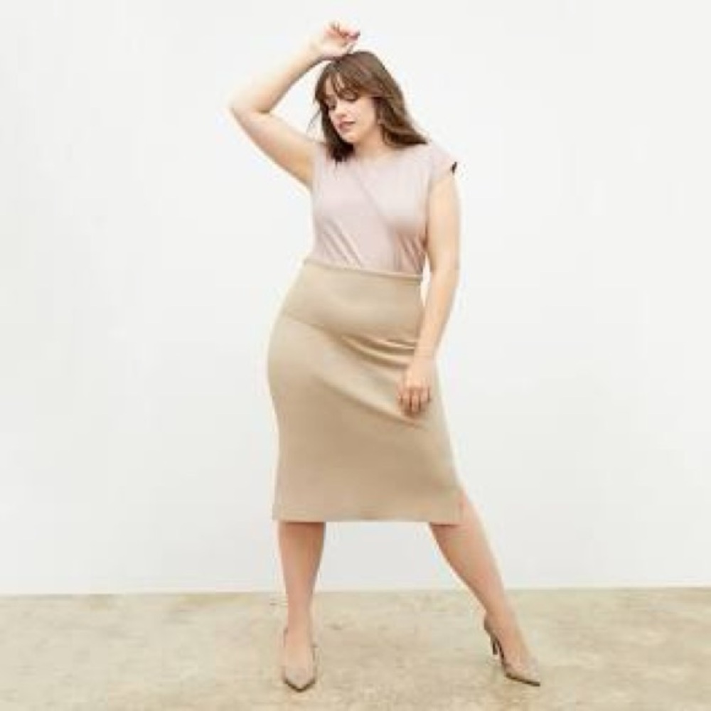 NWT MM Lafleur Harlem Skirt in Latte - Picture 5 of 7